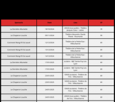 Calendrier 2024/2025